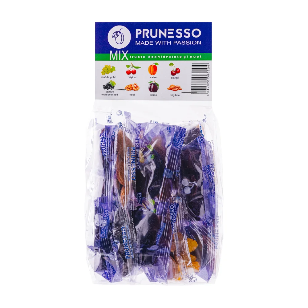 Mix Premium fructe deshidratate și nuci Prunesso, ambalaj individual 200g